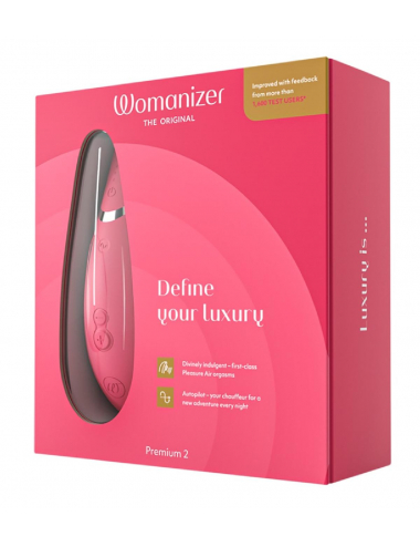 Womanizer Premium 2 Raspberry stimulant clitoridien par pulsations pour plaisir intense-1