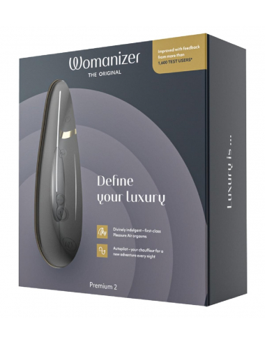 Womanizer Premium 2 Black stimulateur clitoridien pulsations douces et efficaces-1