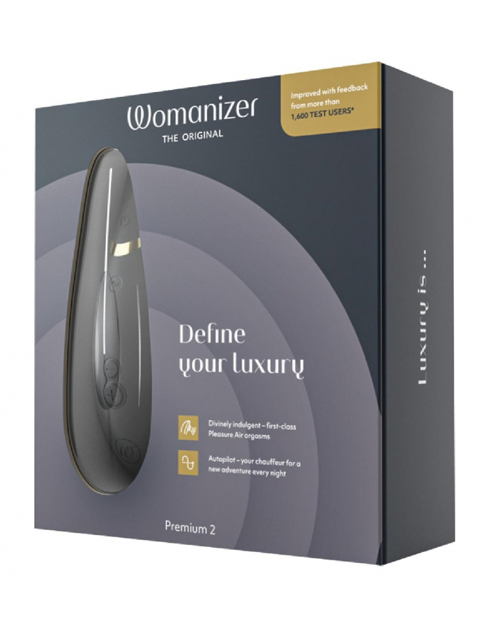 Womanizer Premium 2 Black stimulateur clitoridien pulsations douces et efficaces-1