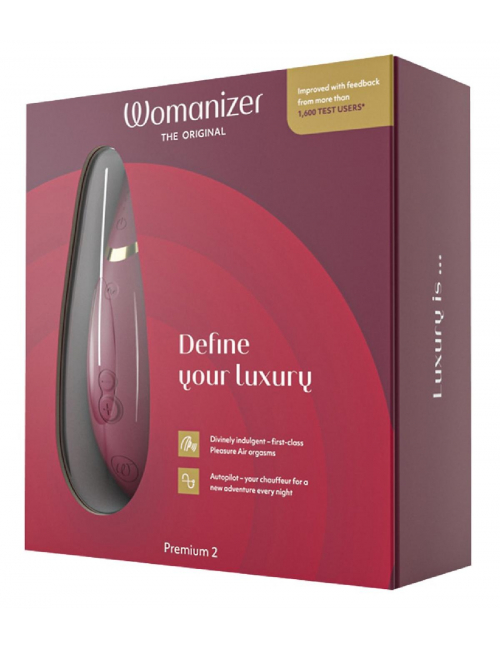 Image Womanizer Premium 2 Bordeaux - Stimulateur clitoridien par pulsations-1