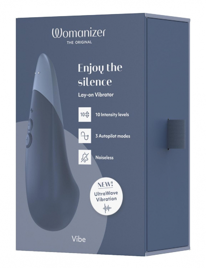 Womanizer Vibe Dark Blue pour stimulation clitoridienne par pulsations-1