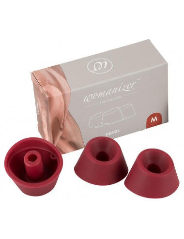 Image du Womanizer Wom. Heads Duo Bordeaux M, Stimulateur Clitoridien par Pulsations-3