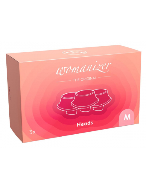 Image du stimulateur clitoridien Womanizer W-Heads 3x Rosa M, technologie de pulsations-1