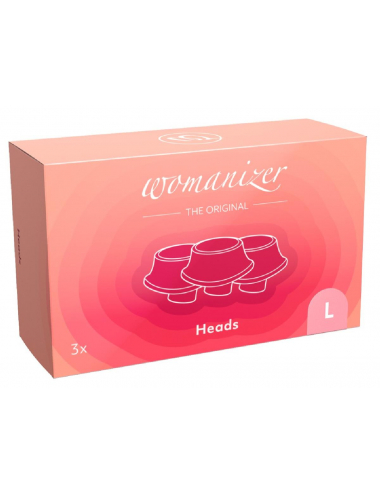 Image Womanizer W-Heads 3x Rosa L, Stimulateur Clitoridien par Pulsations, Design Ergonomique-1